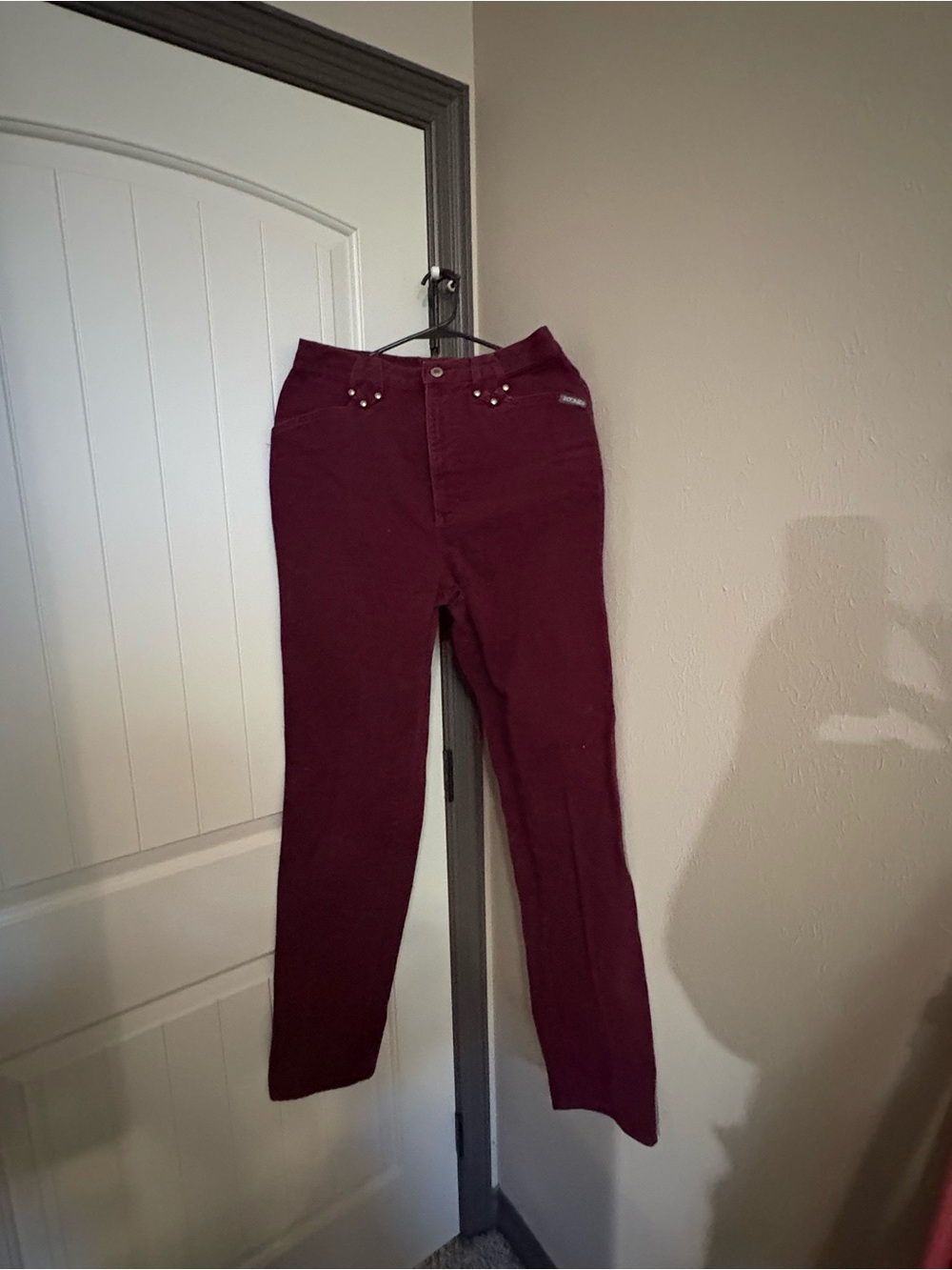 90's Rocky Mountain Boot-Cut Jeans in Deep Burgundy